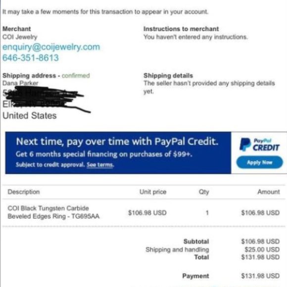 Men's Carbide Wedding Band - New (never worn) - Picture 2 of 2